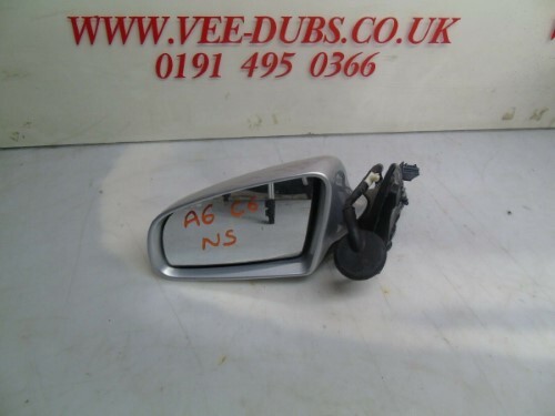 AUDI A6 C6 4F N/S PASSANGER SIDE ELECTRIC WING MIRROR SILVER 2008-2011