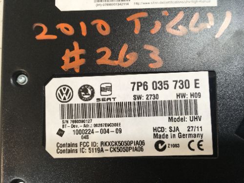 VOLKSWAGEN TIGUAN (2011) BLUETOOTH INTERFACE CONTROL MODULE